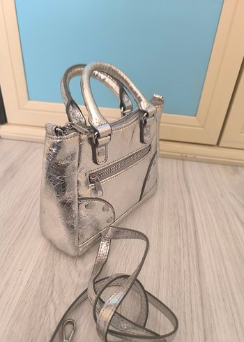 Parlak Yılan Desenli Kadın  Çanta - Görsel 2