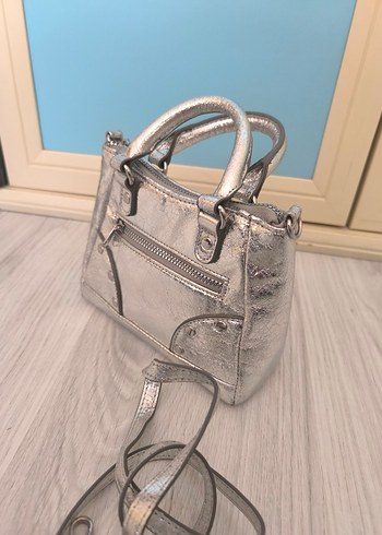 Parlak Yılan Desenli Kadın  Çanta - Görsel 3