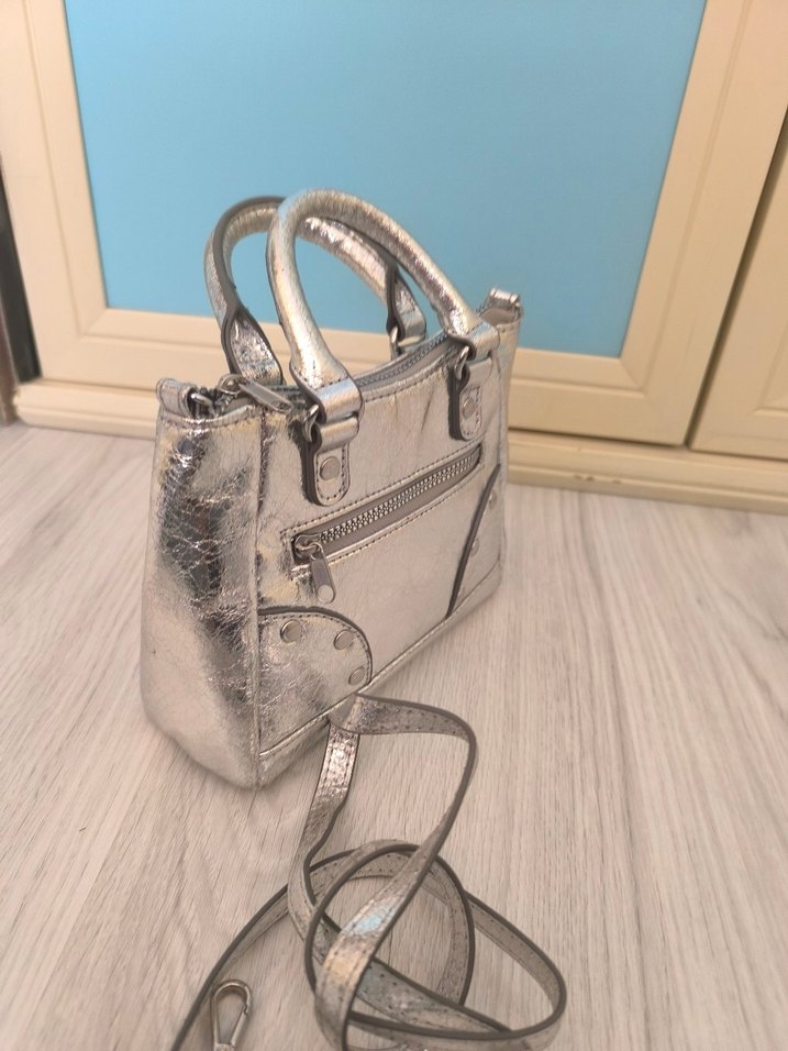 Parlak Yılan Desenli Kadın  Çanta - Görsel 2