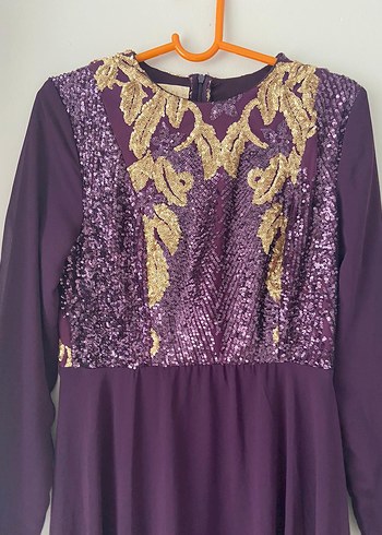 mor abiye hiç giyilmedi - Görsel 2