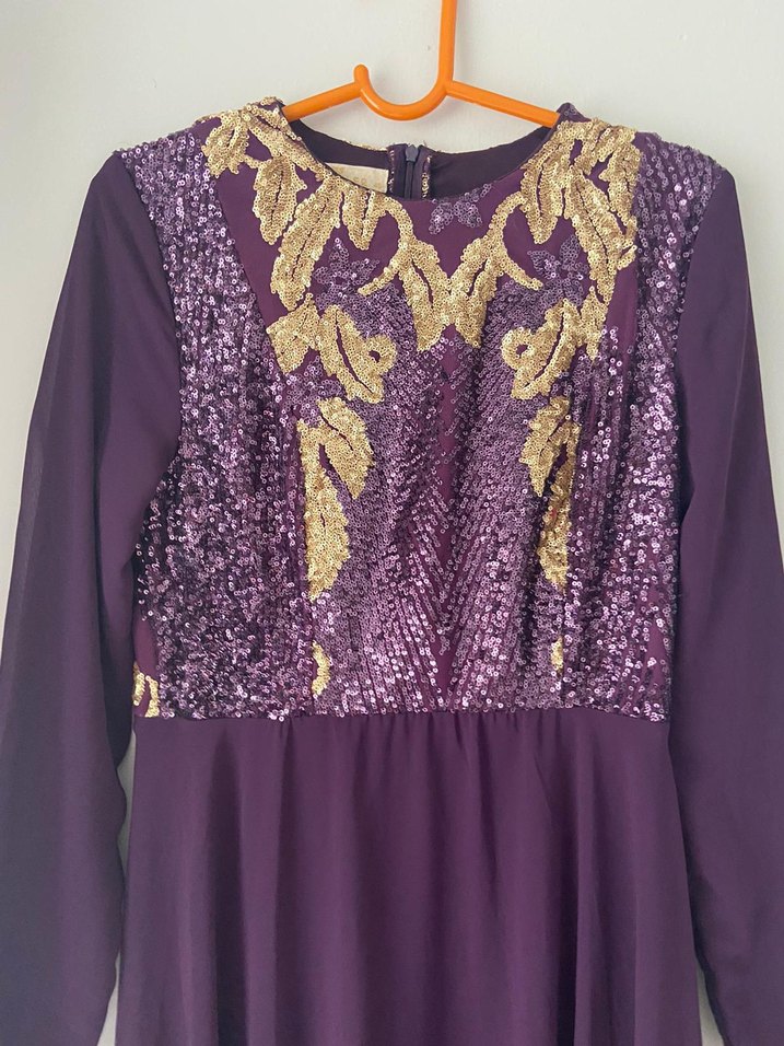 mor abiye hiç giyilmedi - Görsel 2