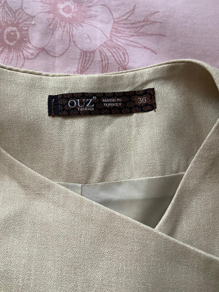 Bej Keten Düğmeli Kolsuz Kadın Yelek - Görsel 3