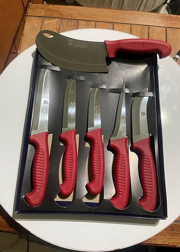 Kırmızı Saplı 6 Parça Bıçak Seti - Görsel 2