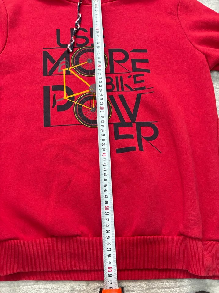 Kadın Kırmızı Kapüşonlu Sweatshirt - Görsel 5