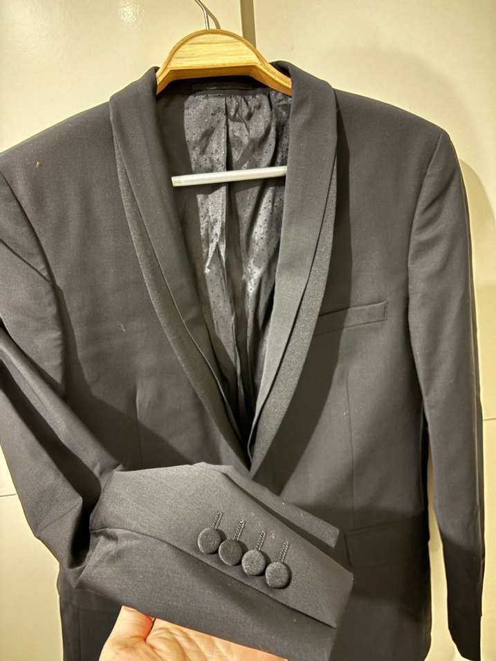 Siyah Düğmeli Erkek Takım Elbise Ceket - Görsel 5