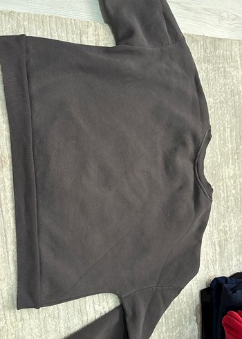 Gri Çiçek Baskılı Kadın Sweatshirt - Görsel 6