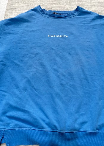 Mavi Rahat Kesim Kadın Sweatshirt - Görsel 2