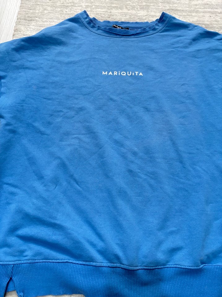 Mavi Rahat Kesim Kadın Sweatshirt - Görsel 2