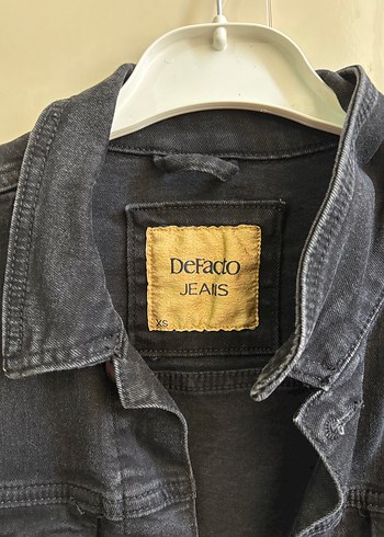 Düğmeli Siyah Kadın Denim Ceket - Görsel 2