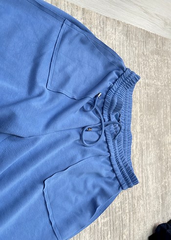 Wide Leg mavi renk kadın eşofman - Görsel 3