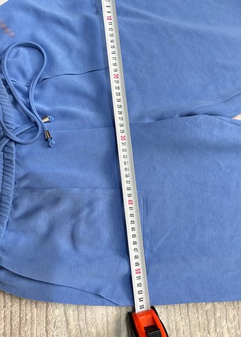 Wide Leg mavi renk kadın eşofman - Görsel 5