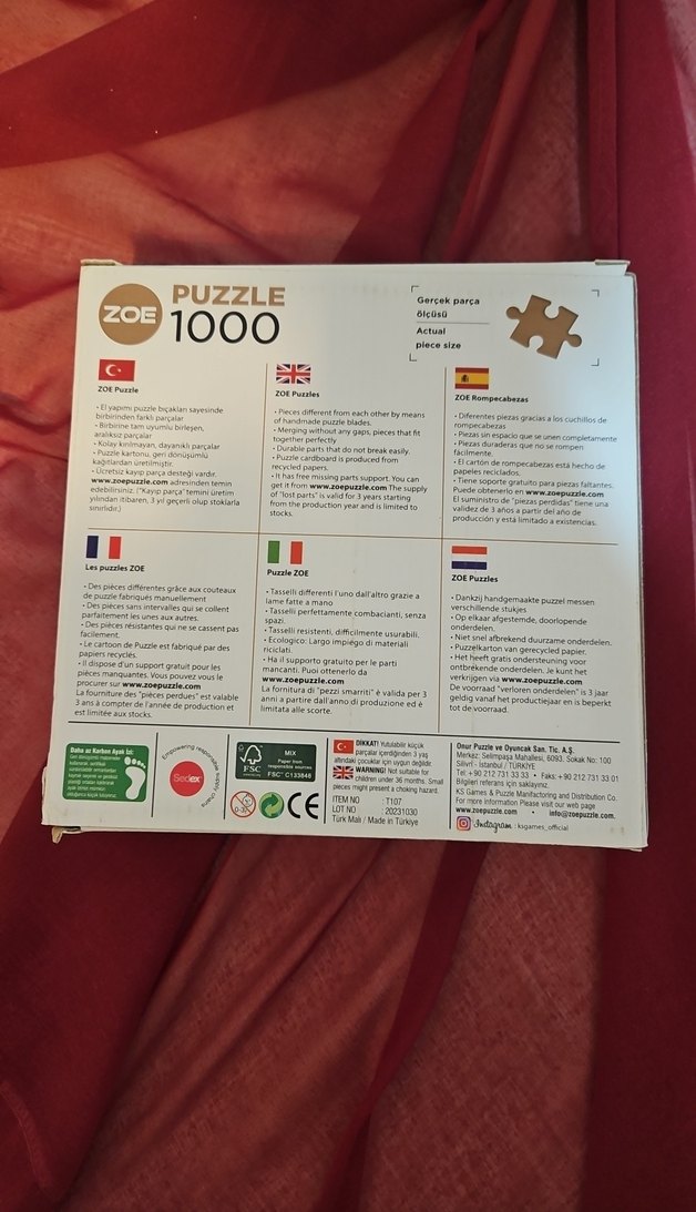 1000 Parça Renkli Puzzle - ZOE - Görsel 2