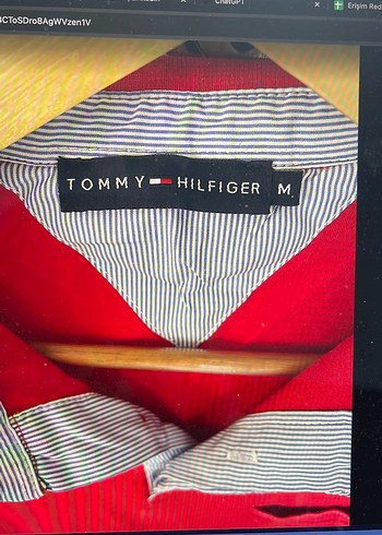 Tommy Hilfiger Kırmızı Polo Tişört orjınal degıl - Görsel 2