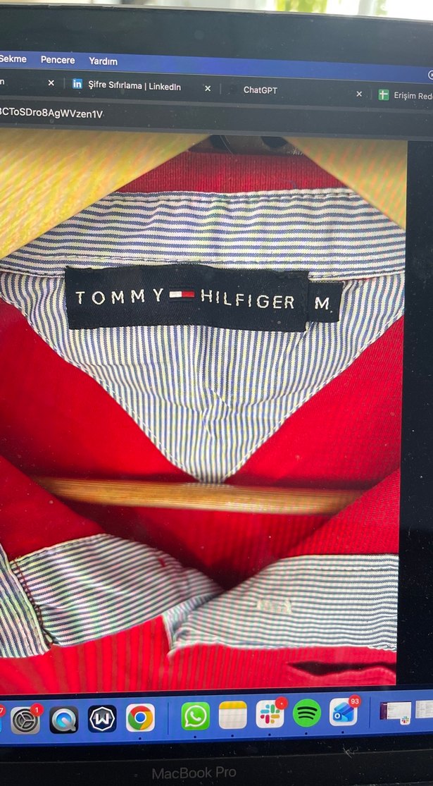 Tommy Hilfiger Kırmızı Polo Tişört orjınal degıl - Görsel 2