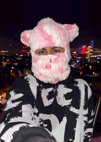 Pembe Örgü Erkek-Kadın Yün Bere - Görsel 7