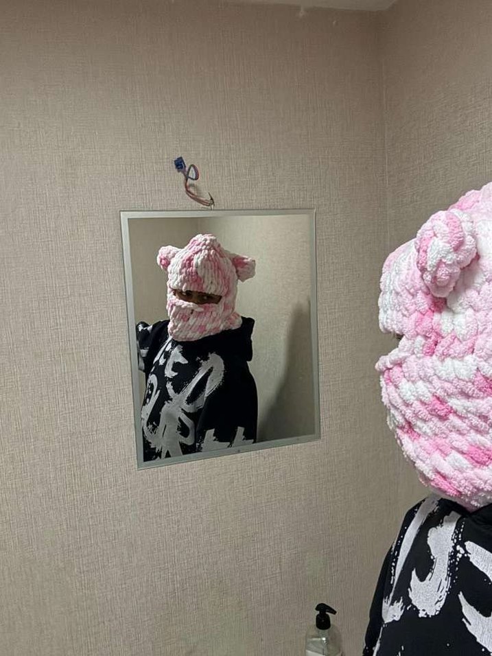 Pembe Örgü Erkek-Kadın Yün Bere - Görsel 5