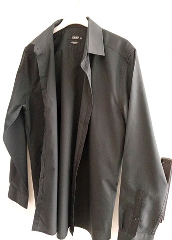 LC Waikiki Siyah Erkek Gömlek  Slim Fit - Görsel 3