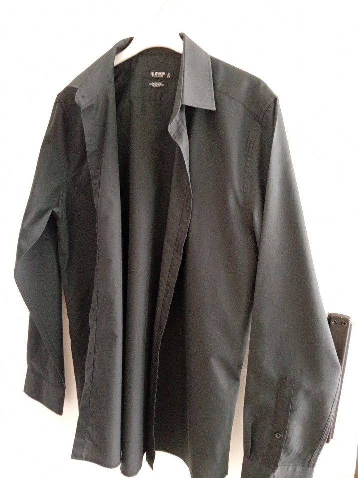 LC Waikiki Siyah Erkek Gömlek  Slim Fit - Görsel 3