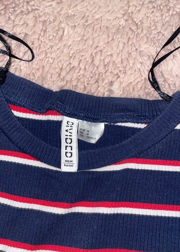 Kız Çocuk Çizgili Kısa Kollu Tişört - Görsel 2