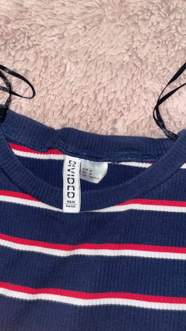 Kız Çocuk Çizgili Kısa Kollu Tişört - Görsel 2