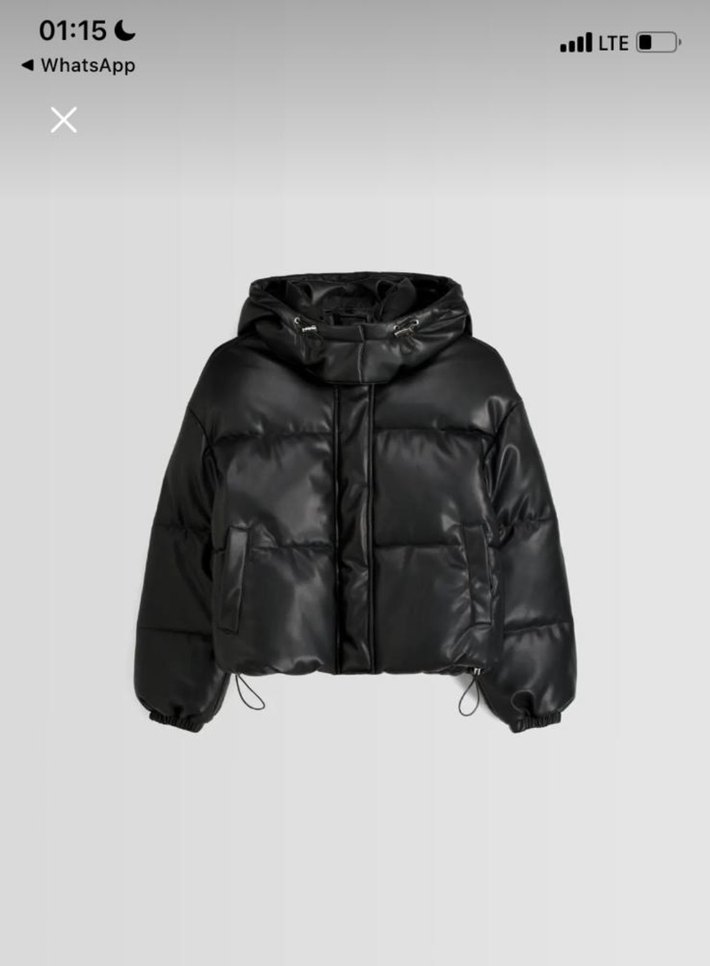 Kadın Siyah Deri Ceket - Görsel 2