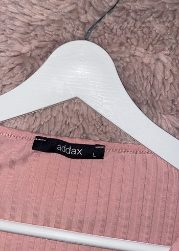 Pembe V Yakalı Uzun Kollu Triko Kadın Kazak - Görsel 2