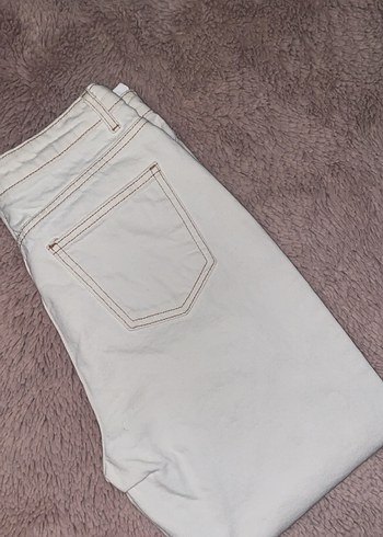 Kadın Bej Regular Fit Midi Kot Pantolon - Görsel 2