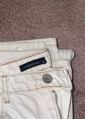 Kadın Bej Regular Fit Midi Kot Pantolon - Görsel 3