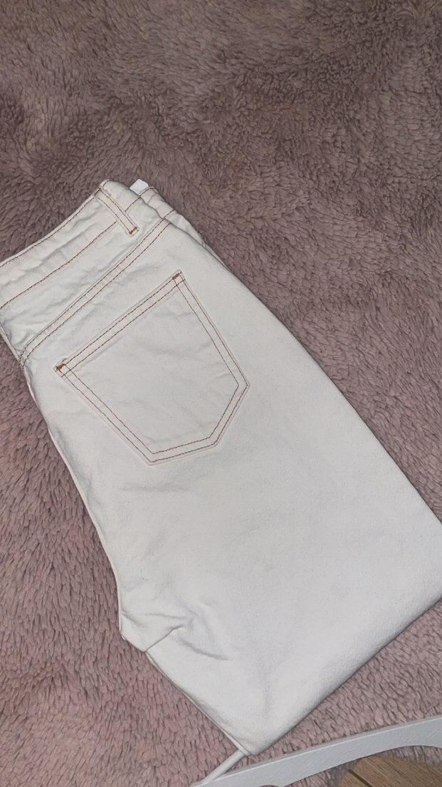 Kadın Bej Regular Fit Midi Kot Pantolon - Görsel 2