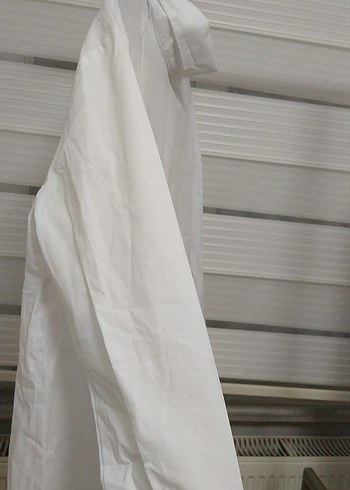 Kadın Beyaz Keten Uzun Kollu Gömlek - Görsel 2