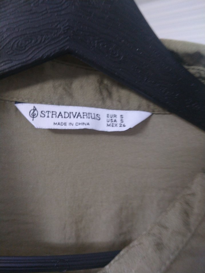 Bej Keten Düğmeli Uzun Kollu Gömlek - Görsel 4