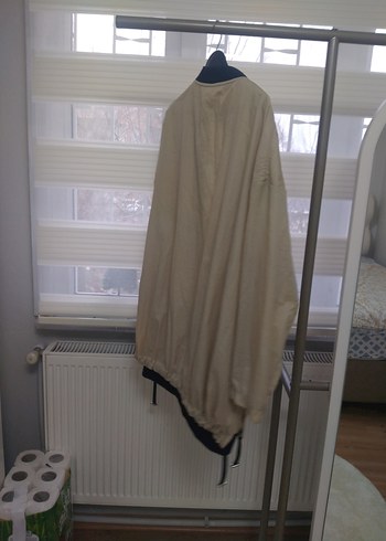 Bej Kadın Midi Boy Keten Ceket - Görsel 3