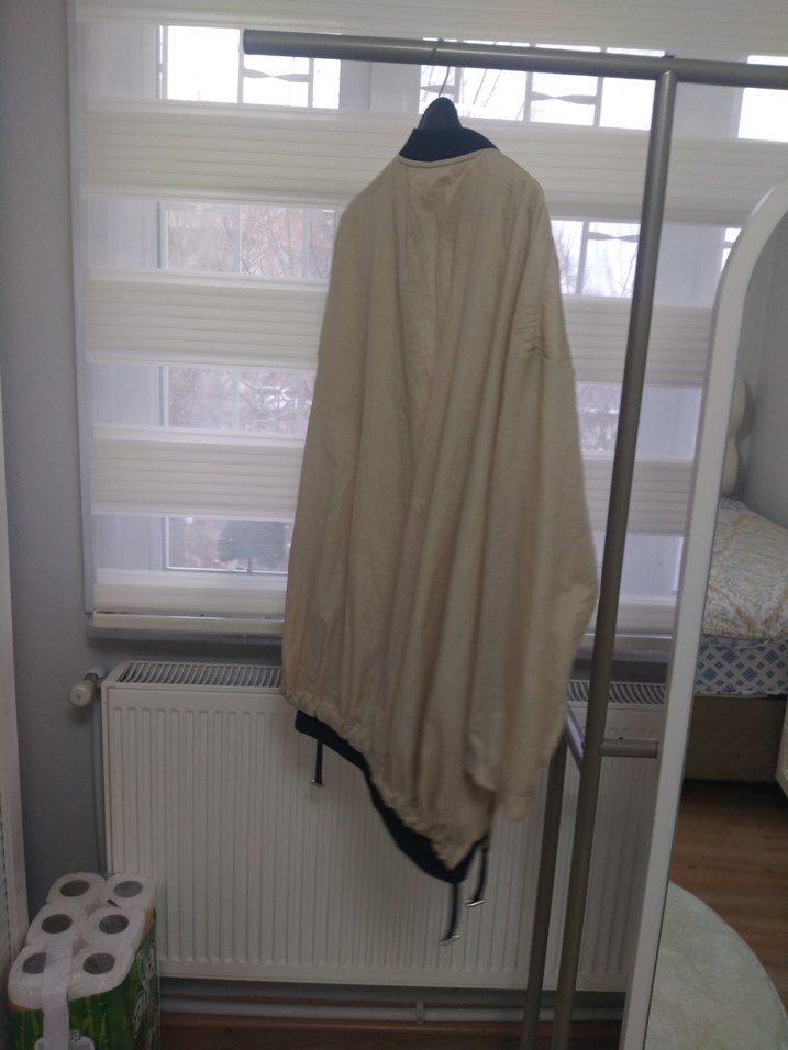 Bej Kadın Midi Boy Keten Ceket - Görsel 3