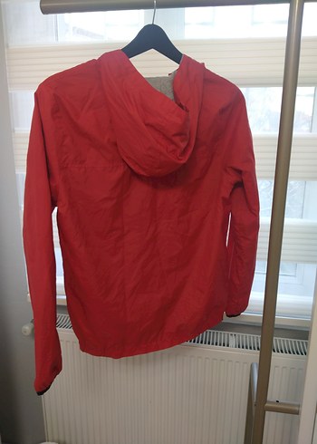 Kadın Parlak Kırmızı Fermuarlı Ceket - Görsel 4