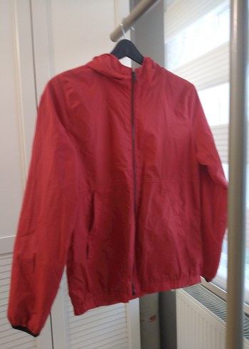 Kadın Parlak Kırmızı Fermuarlı Ceket - Görsel 2