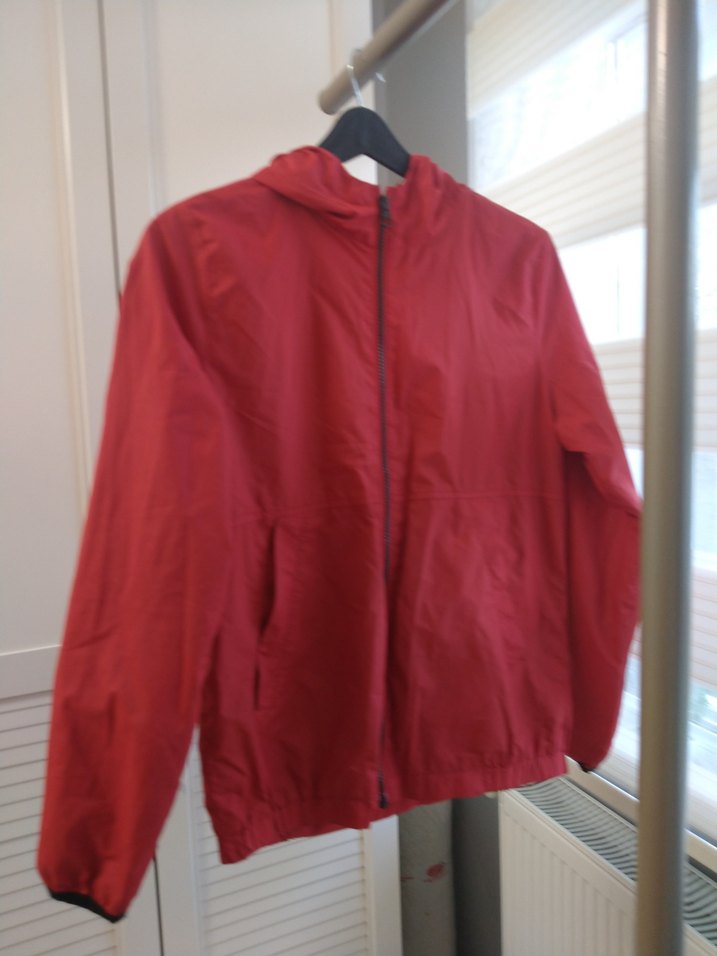 Kadın Parlak Kırmızı Fermuarlı Ceket - Görsel 2