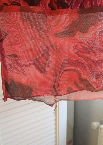 Kırmızı Drapeli Uzun Kollu Bluz - Görsel 5