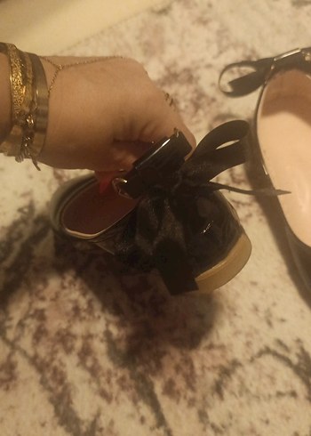 Kız Çocuk Siyah Rugan Kemerli Babet - Görsel 2