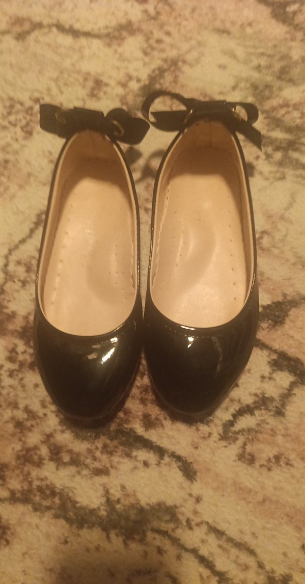 Kız Çocuk Siyah Rugan Kemerli Babet - Görsel 4