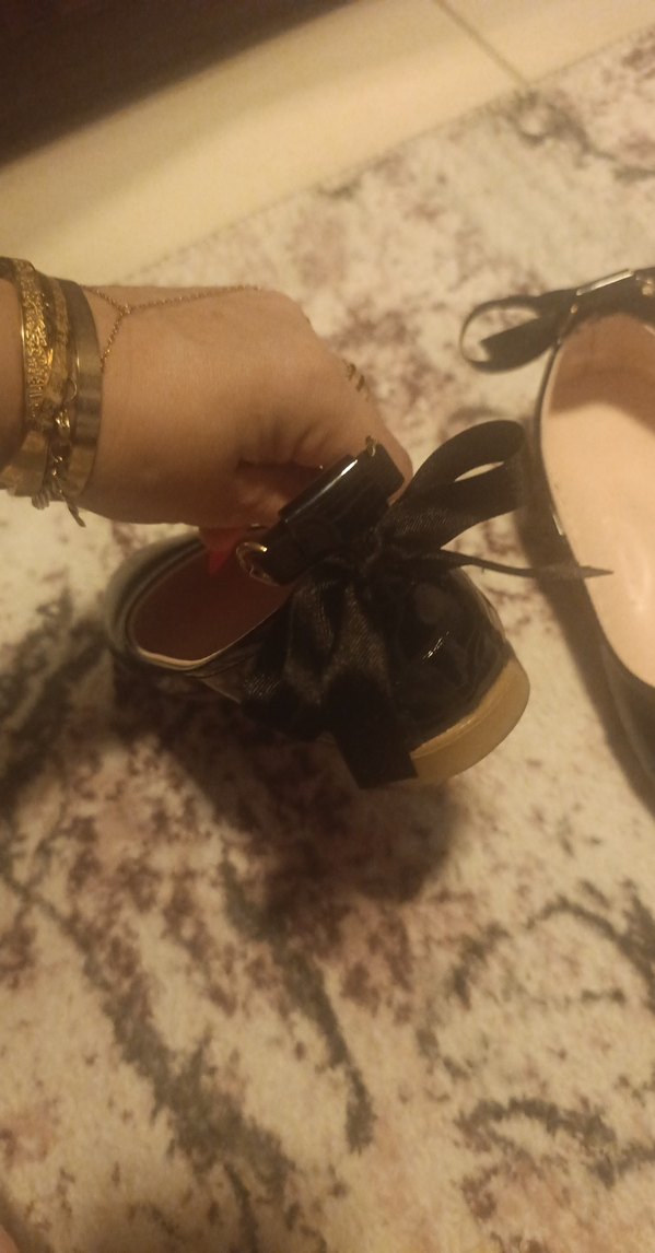 Kız Çocuk Siyah Rugan Kemerli Babet - Görsel 2