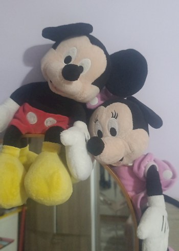 Renkli Mickey ve Minnie Peluş Oyuncak - Görsel 2