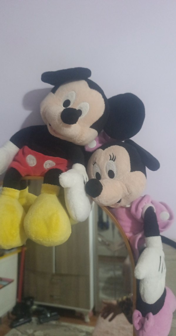 Renkli Mickey ve Minnie Peluş Oyuncak - Görsel 2