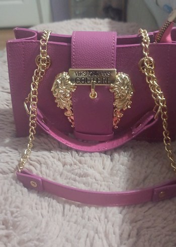 Versace Jeans Couture Pembe Deri Kadın Çanta - Görsel 2