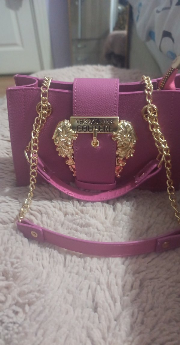 Versace Jeans Couture Pembe Deri Kadın Çanta - Görsel 2