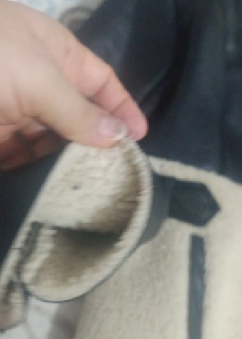 Kürklü Beyaz Midi Deri Kadın Ceket - Görsel 4