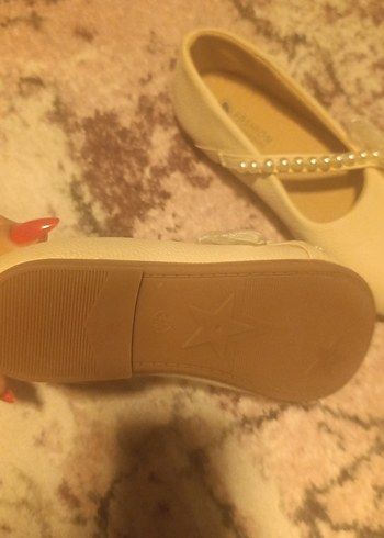 İnci Detaylı Beyaz Kız Çocuk Babet - Görsel 2