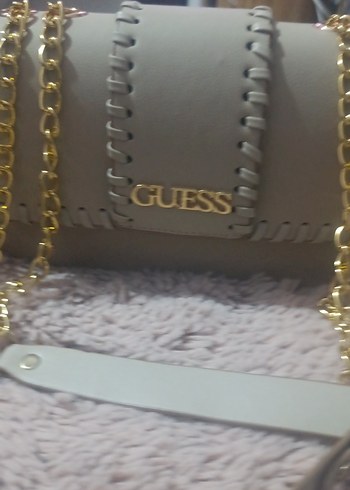 Beyaz Deri Zincir Detaylı Kadın Çanta - Görsel 3