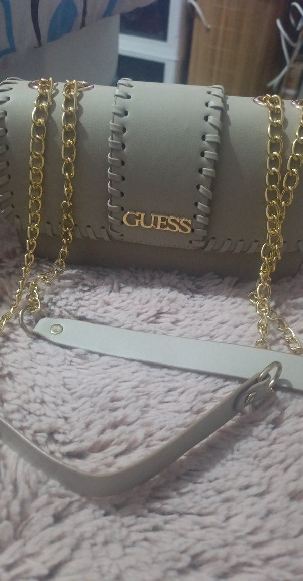 Beyaz Deri Zincir Detaylı Kadın Çanta - Görsel 2