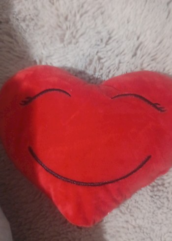 Gülümseyen Kırmızı Kalp Peluş Oyuncak - Görsel 2