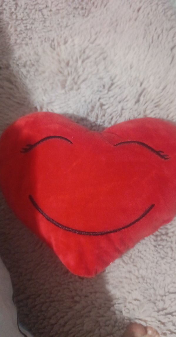 Gülümseyen Kırmızı Kalp Peluş Oyuncak - Görsel 2